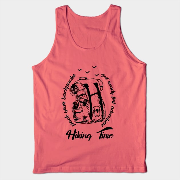 Hiking time - pack your backpacks and get ready for adventure Tank Top by The Bombay Brands Pvt Ltd